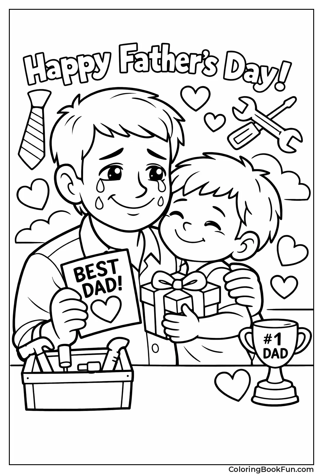 Precious Moments Dad and Child