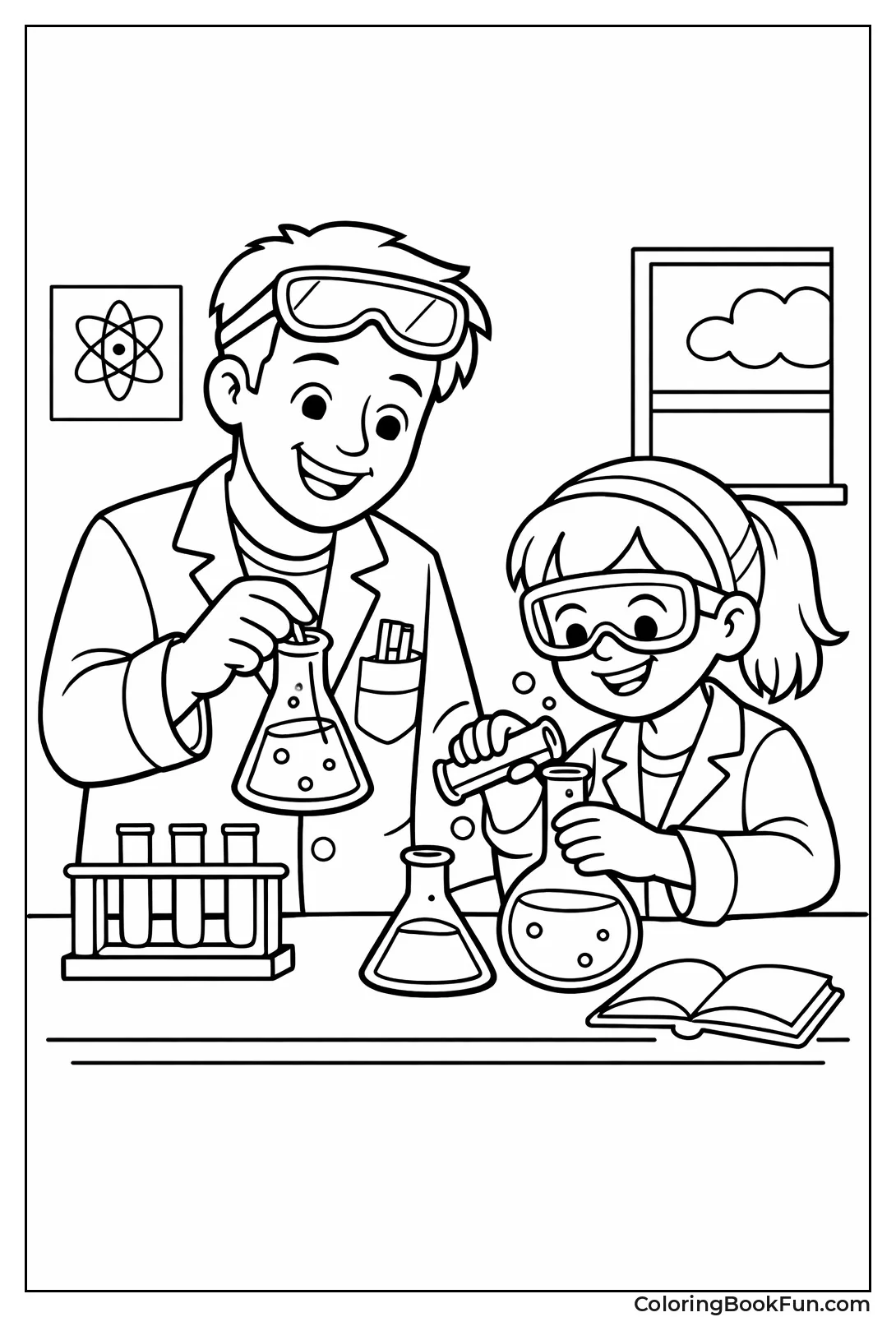 Dad Mixes Potions with Daughter