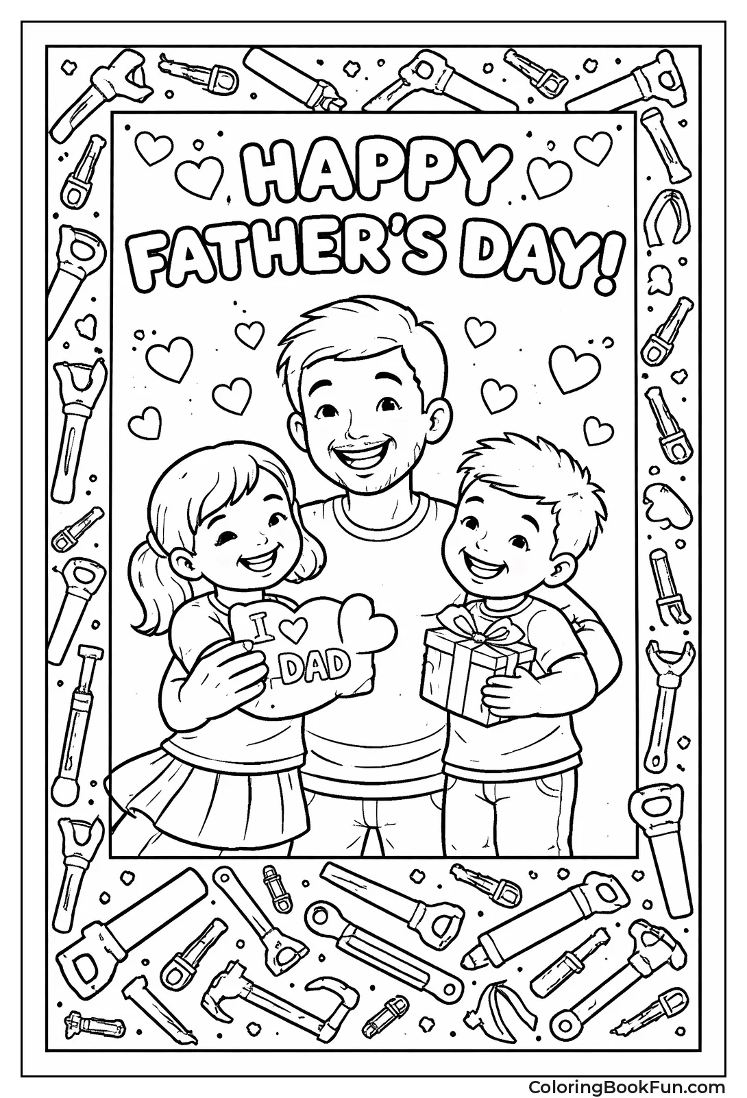 Tools Border for Dad Frame