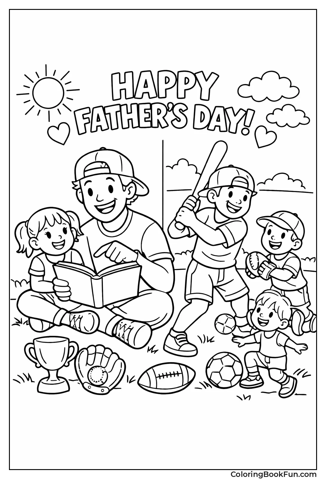 Uncle Plays Sports with Kids