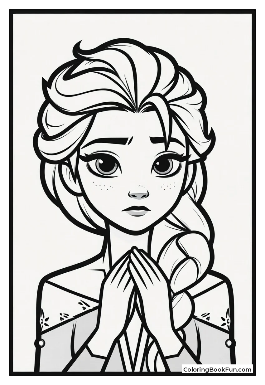 Worried Elsa Hides Hands