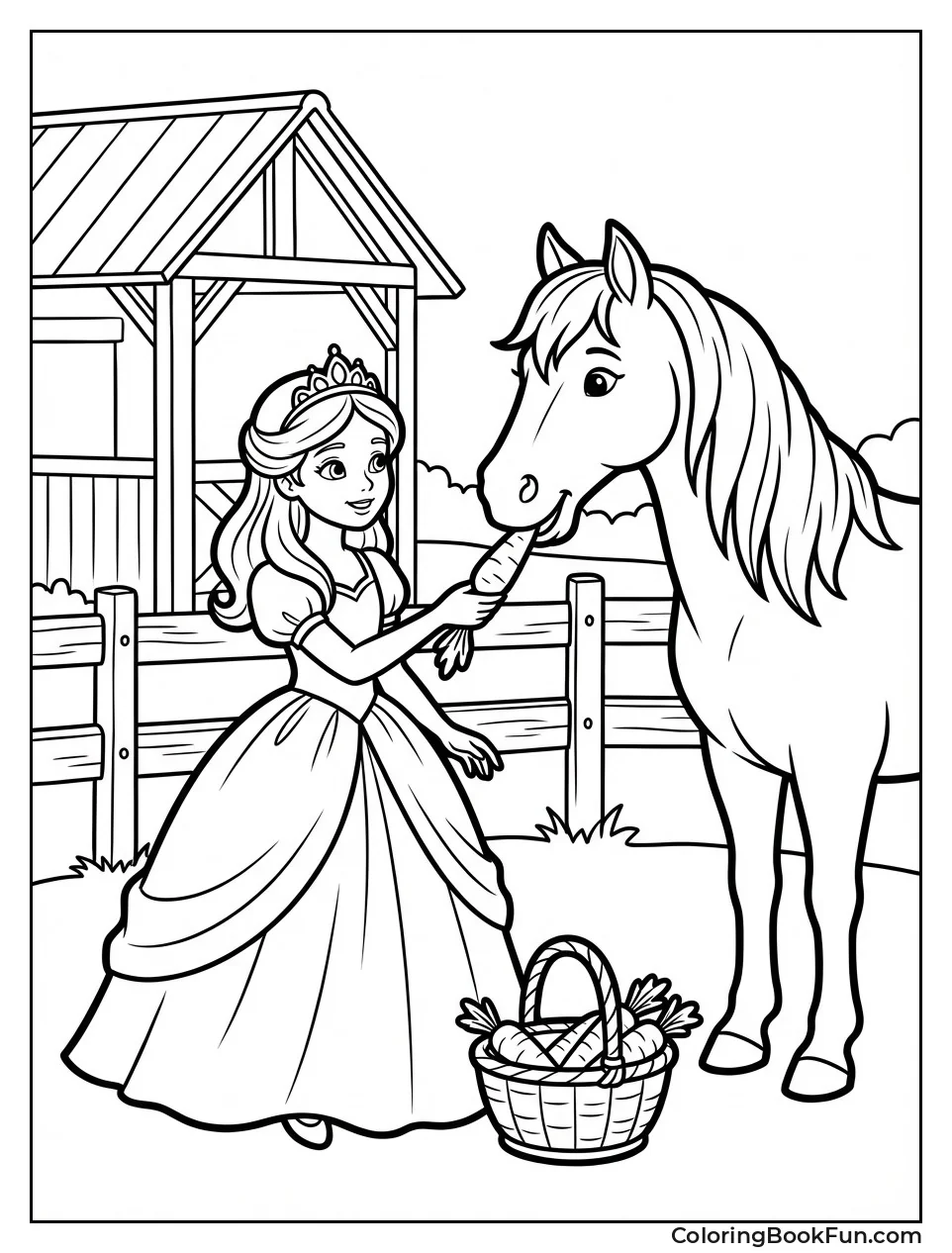 Princess Feeding her Horse
