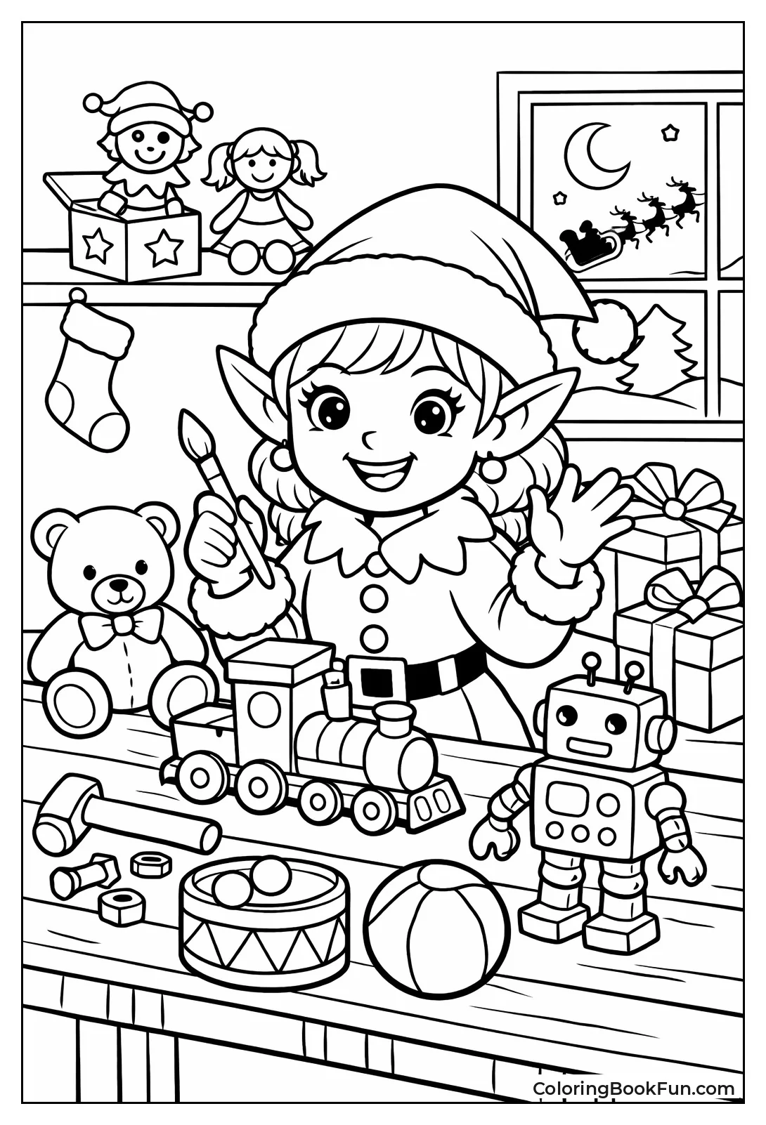 Friendly Elf in Workshop