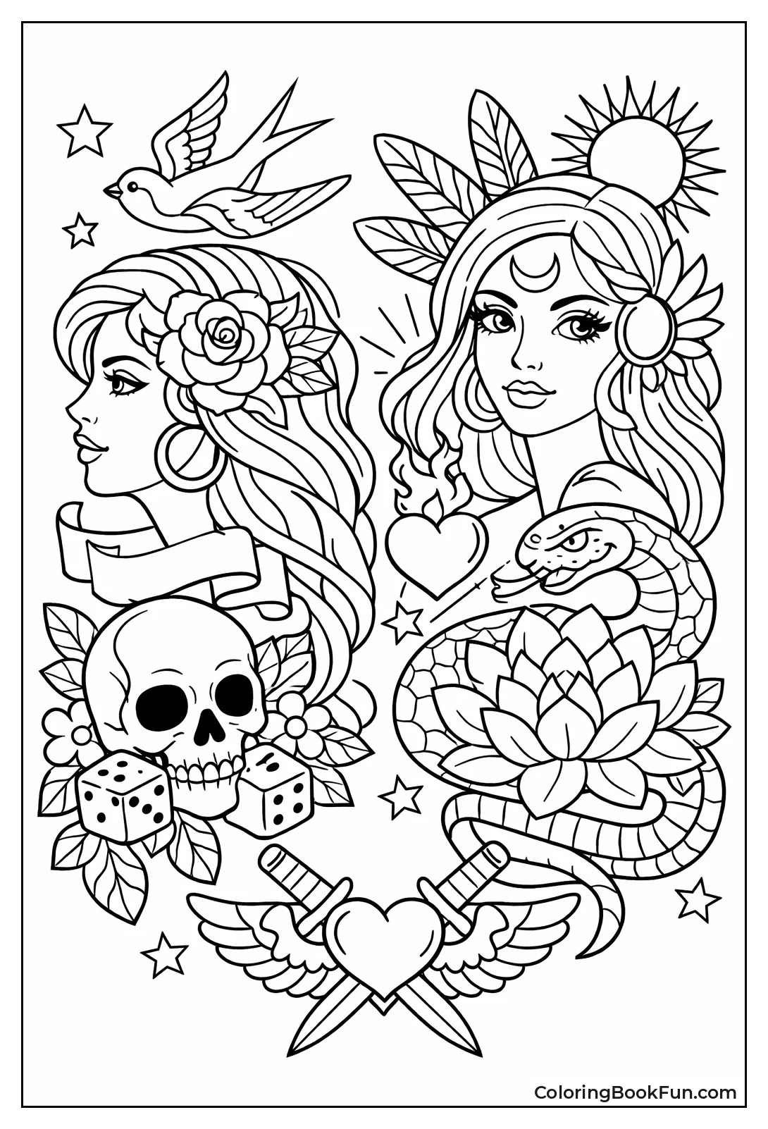 Elegant Woman with Hair