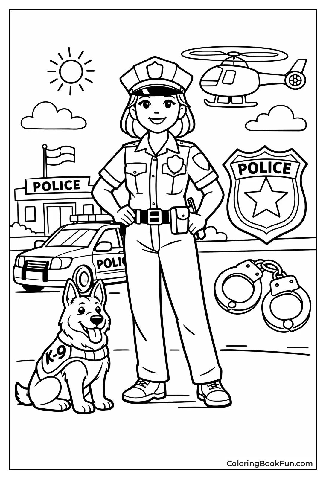 Confident Female Police Officer