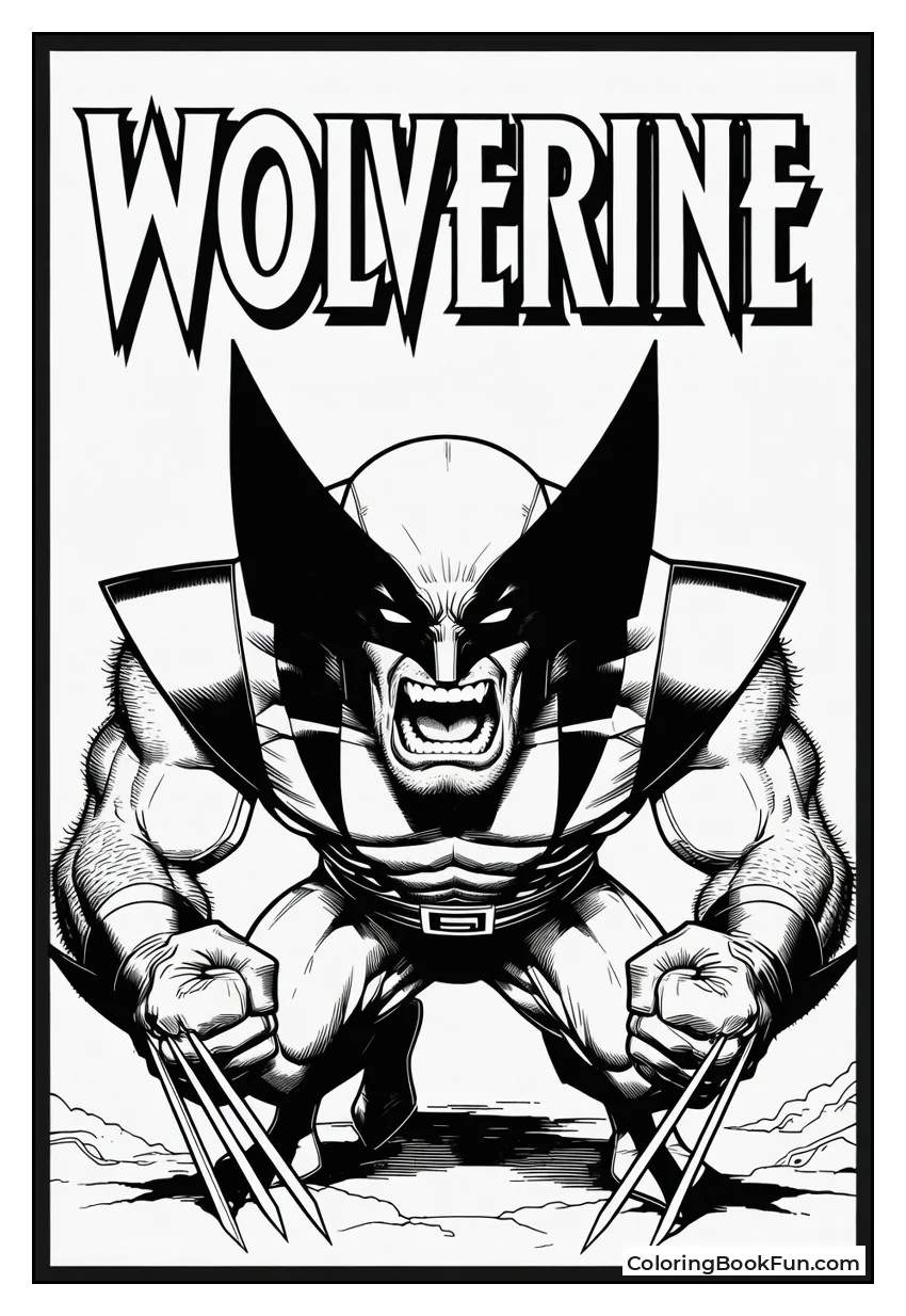Feral Wolverine Growls on All Fours