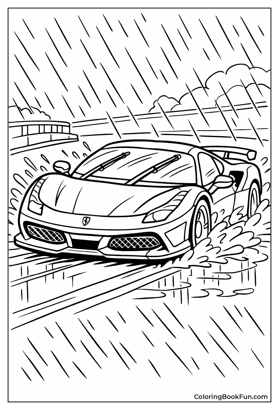 Rainy Ferrari Race
