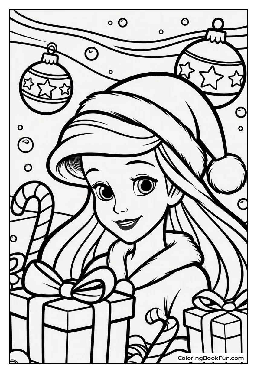 Ariel Wearing Santa Hat