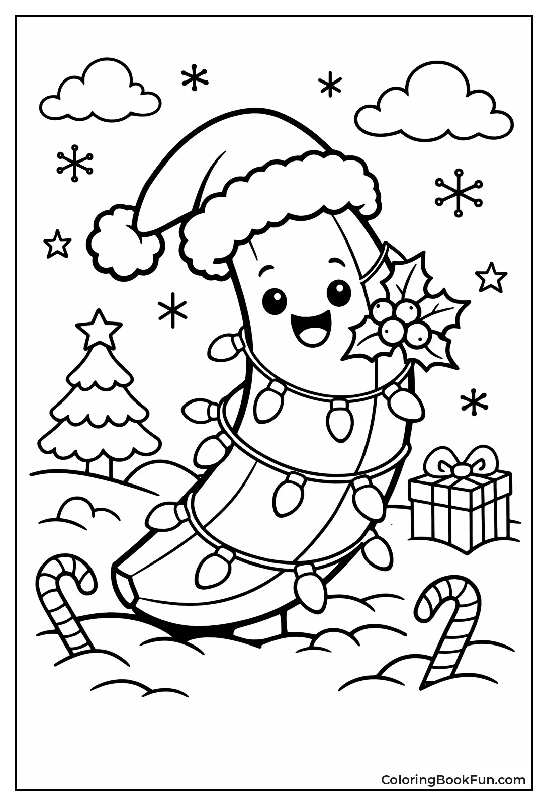 Christmas Banana Wears Santa Hat