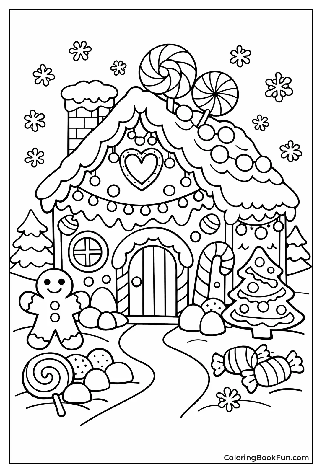 Gingerbread House Dressed for Christmas