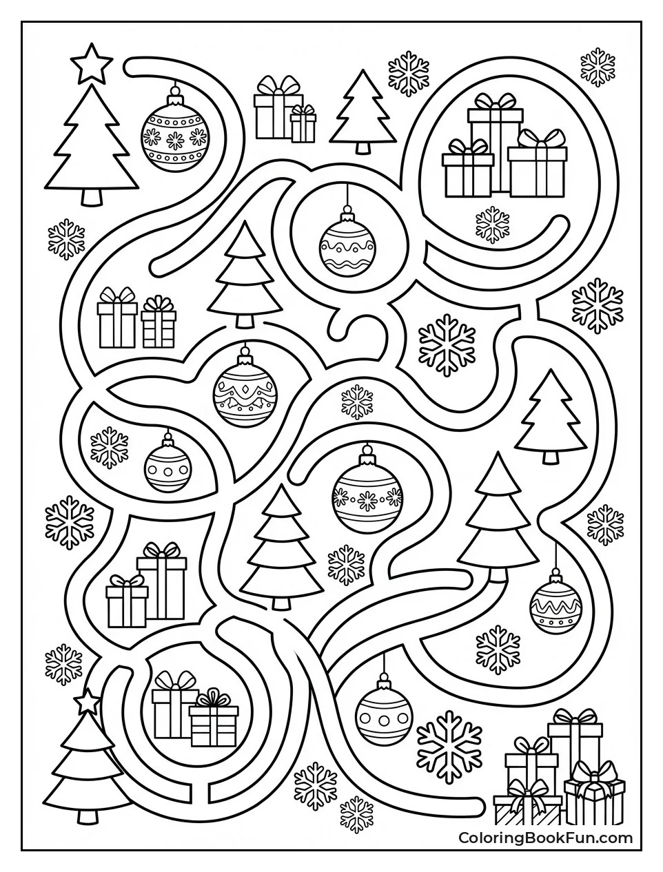 Trees Sparkle Christmas Maze