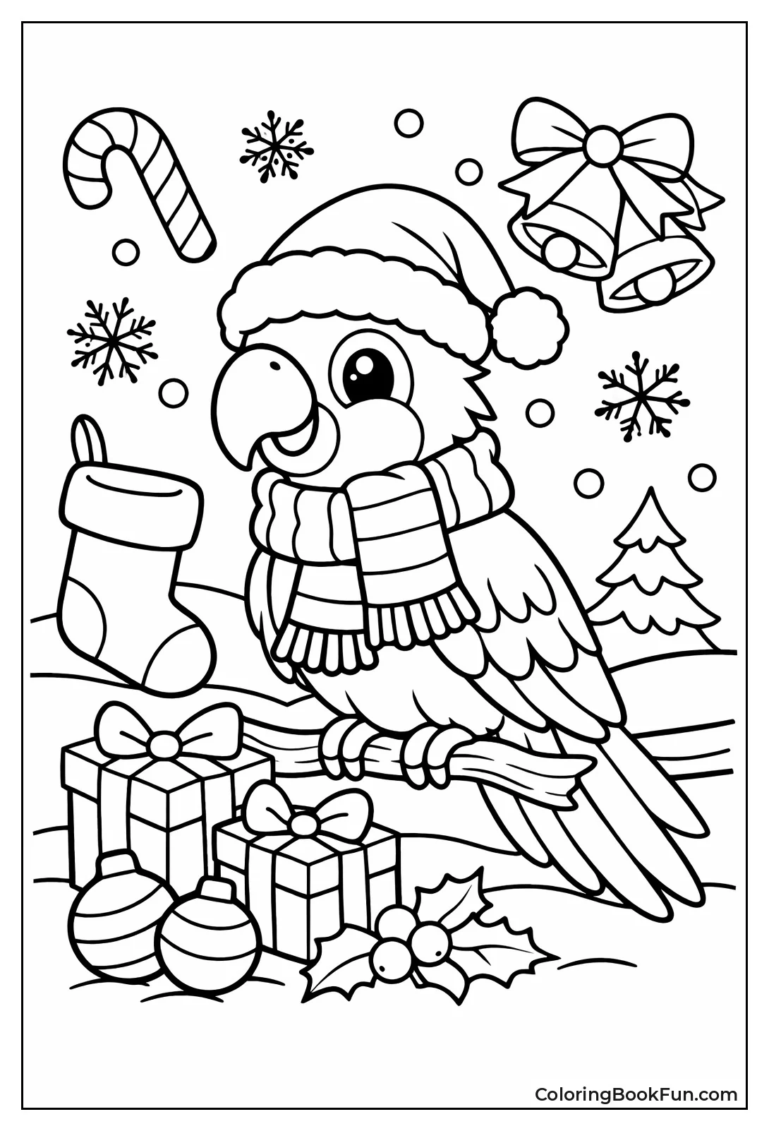 Festive Parrot Santa Hat