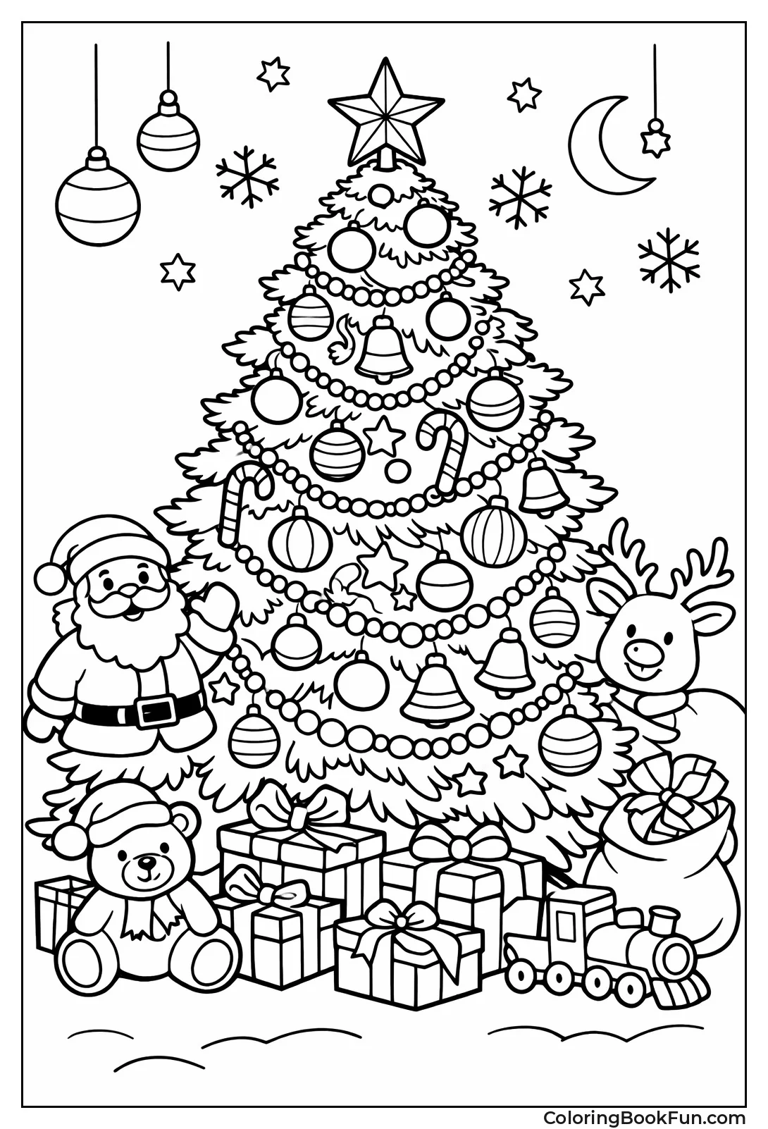 Tall Decorated Christmas Tree