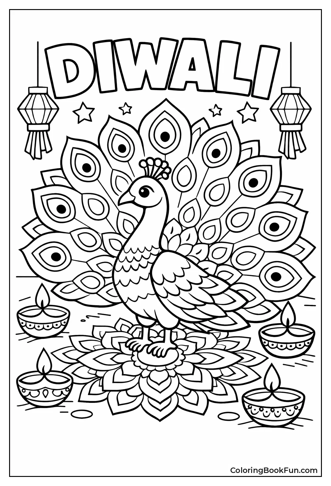 Festive Diwali Peacock
