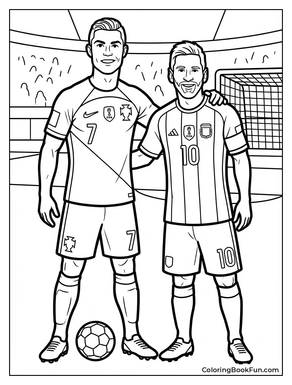 Ronaldo and Messi FIFA Pose