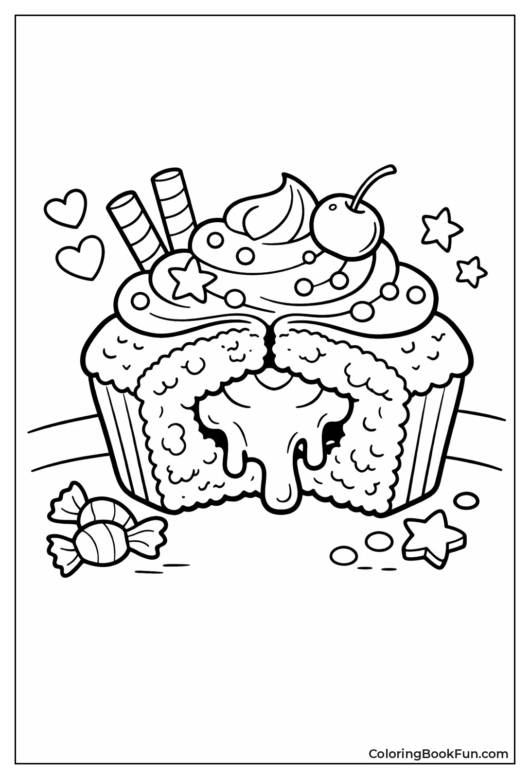 Filled Cupcake Cross Section