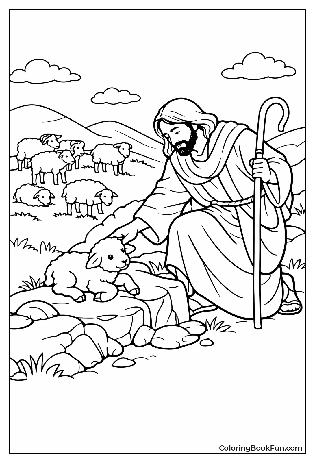 Jesus Finding Lost Sheep