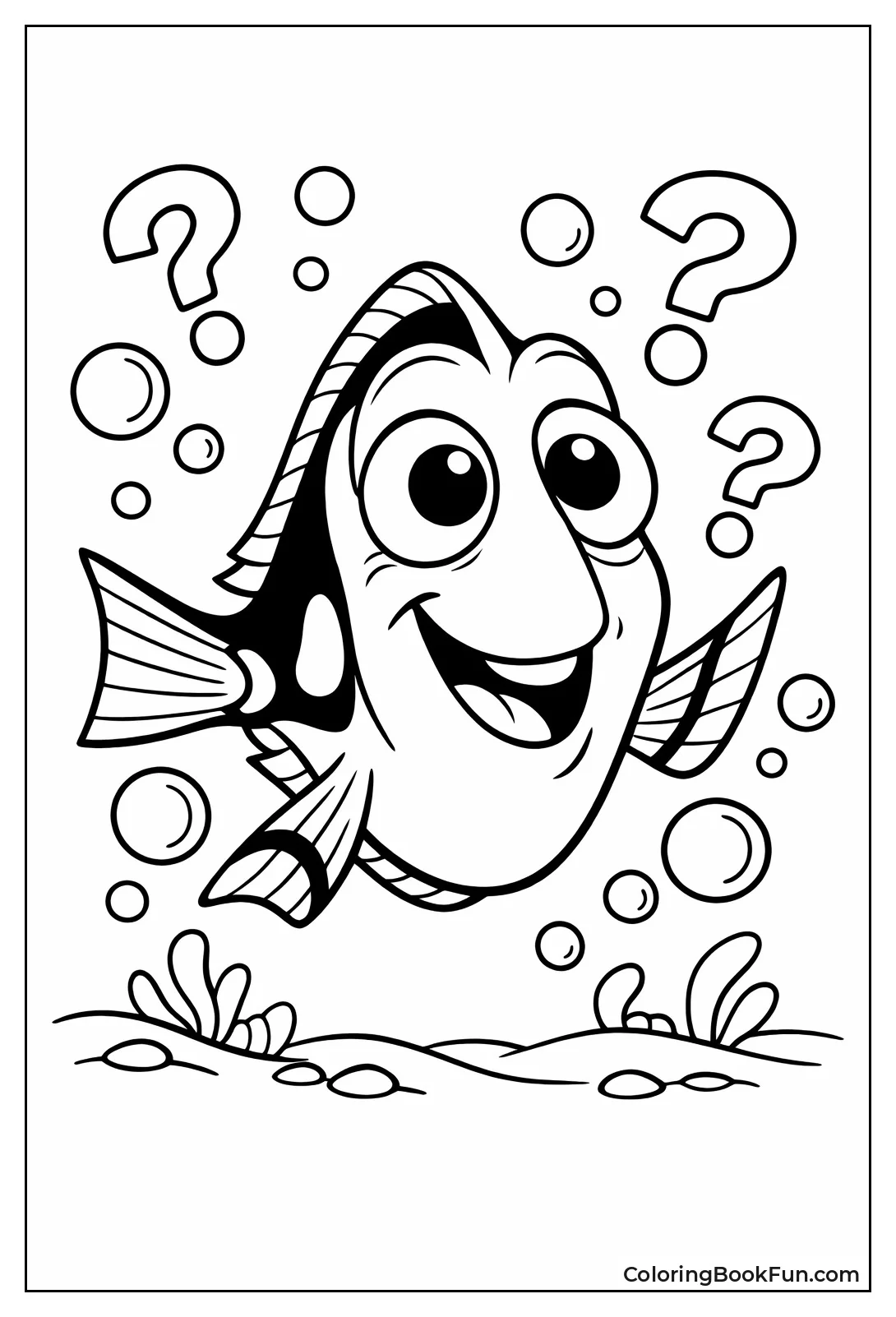 Dory Looks Confused at Bubbles