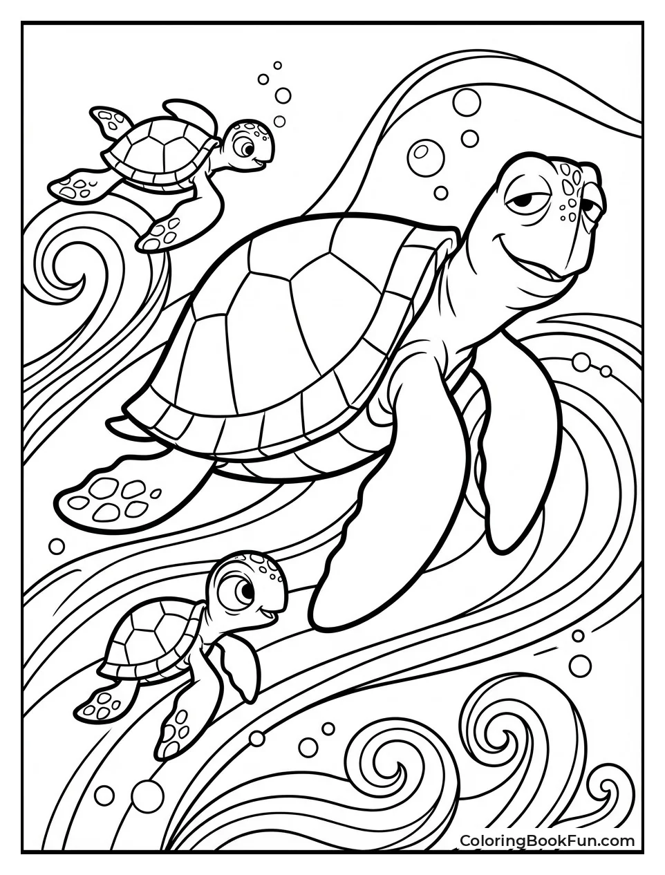 Turtles Ride Ocean Current