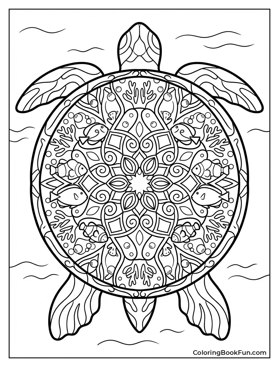 Turtle Shell Mandala Design