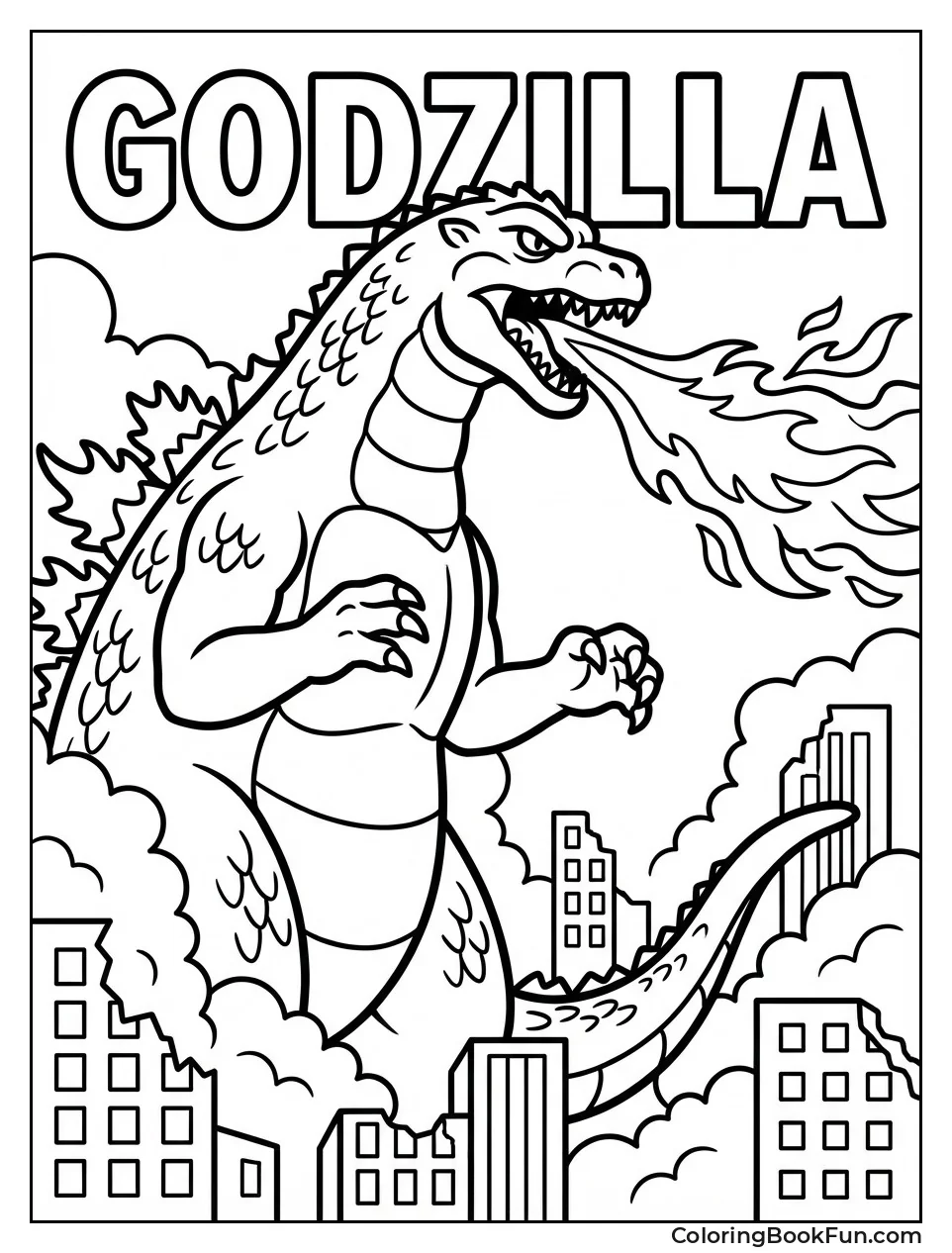 Godzilla Breathes Fire Breath