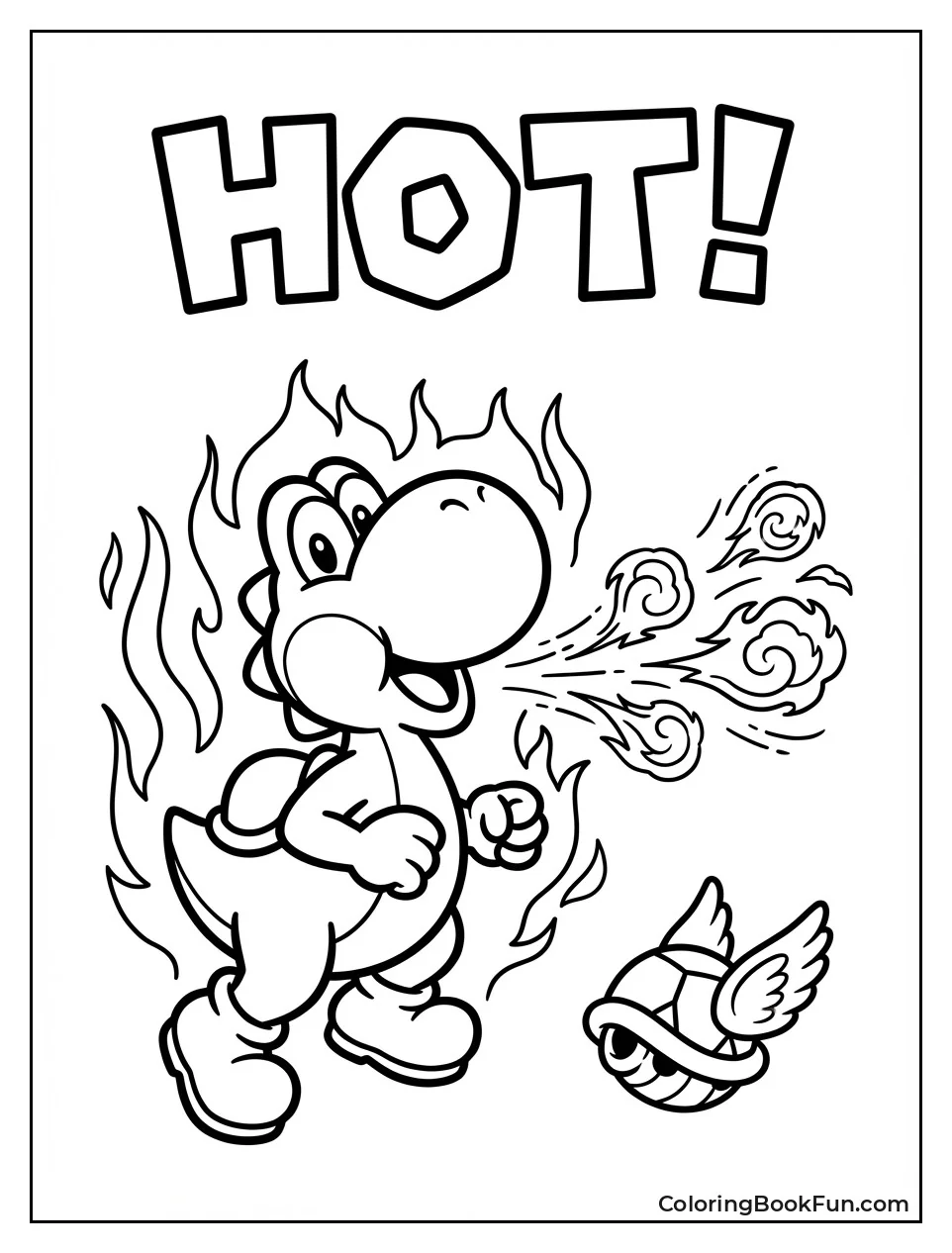 Yoshi Breathing Fire Balls