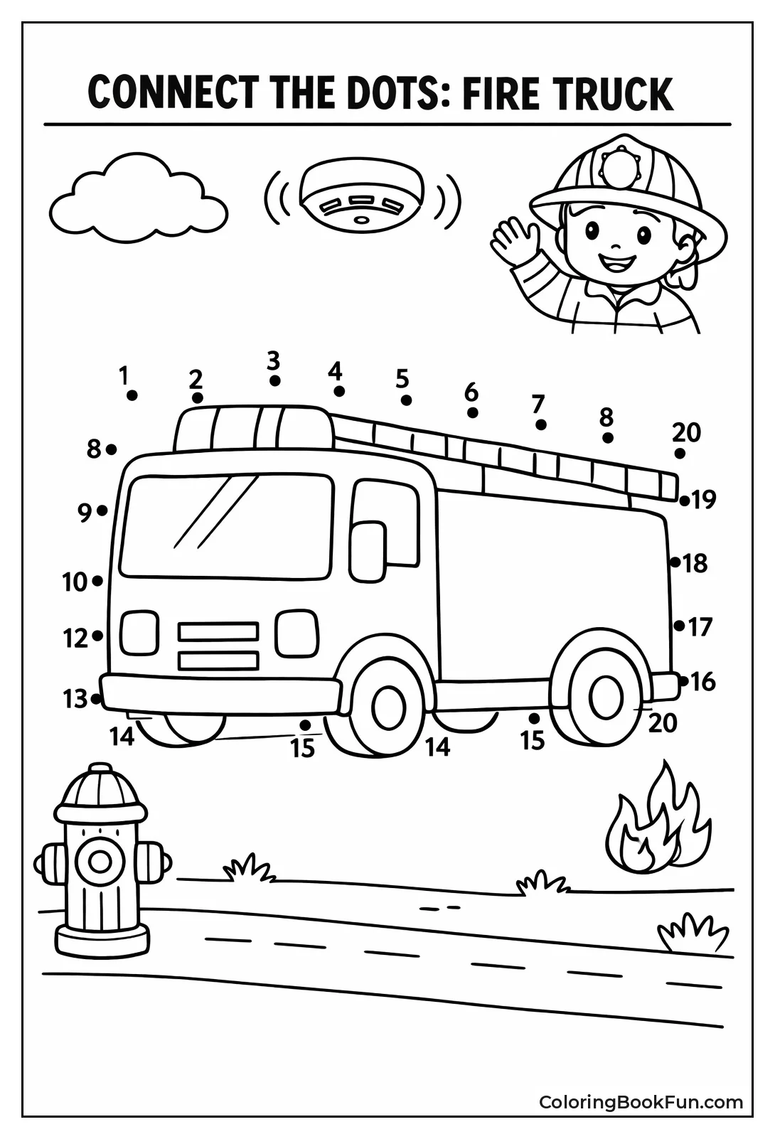 Dots Form Fire Truck