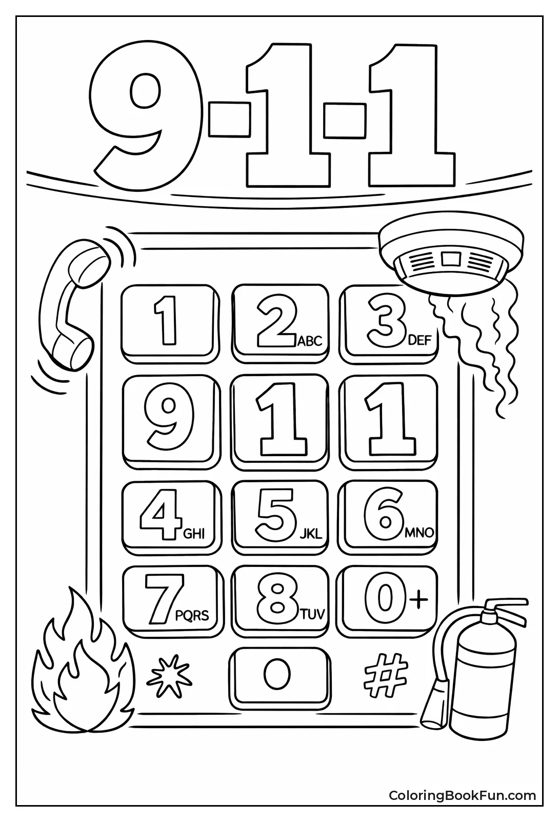 Phone Keypad Dials 911