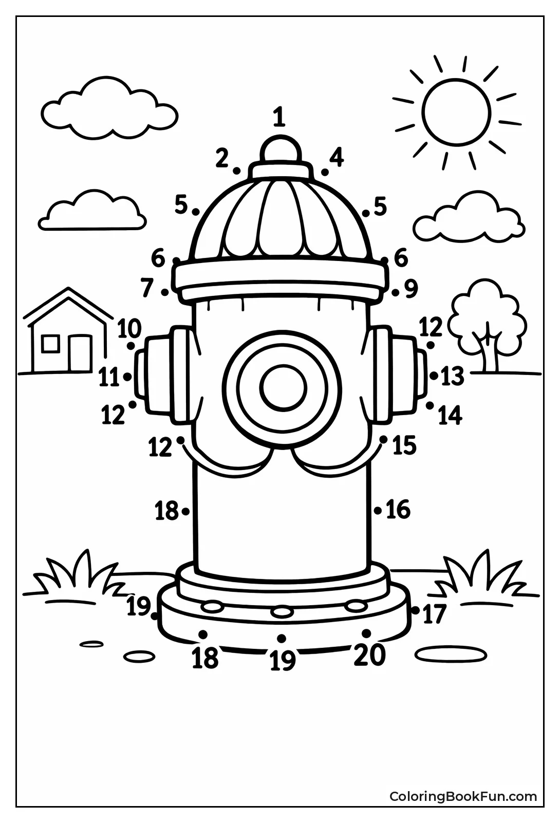 Dots Make Fire Hydrant