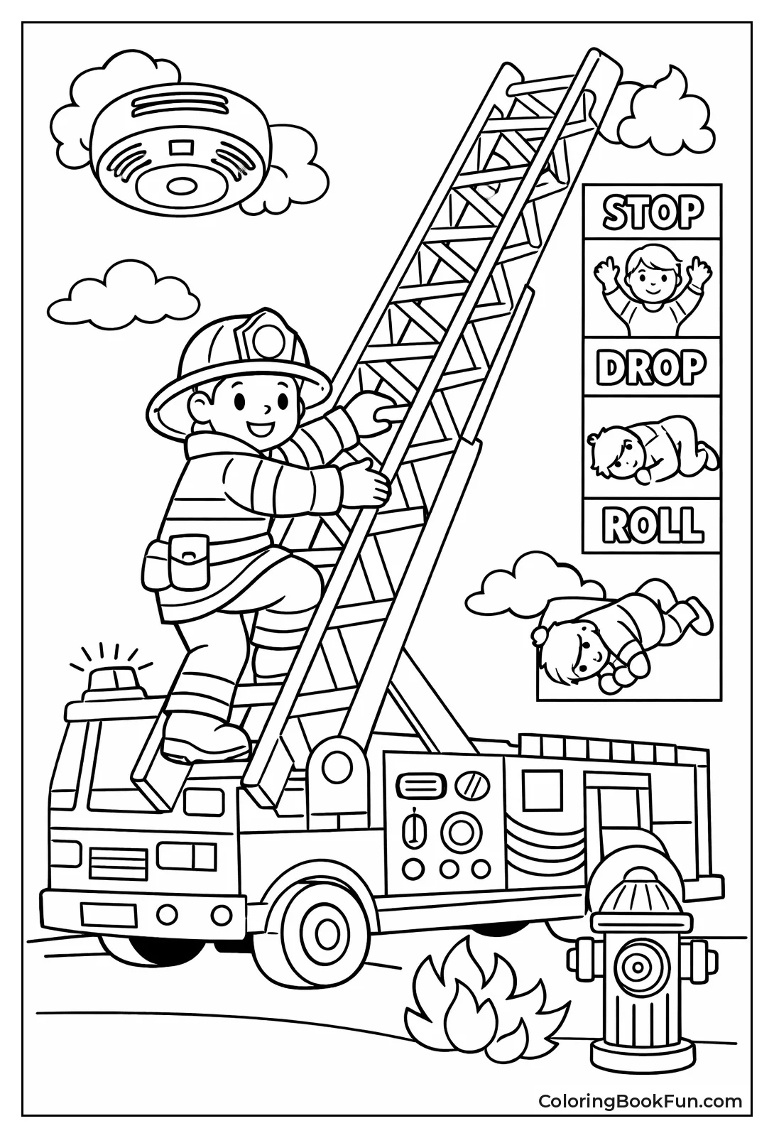 Patterned Ladder Fire Climb