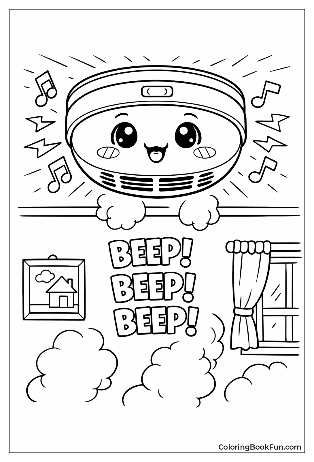 Cute Smoke Detector Beeping