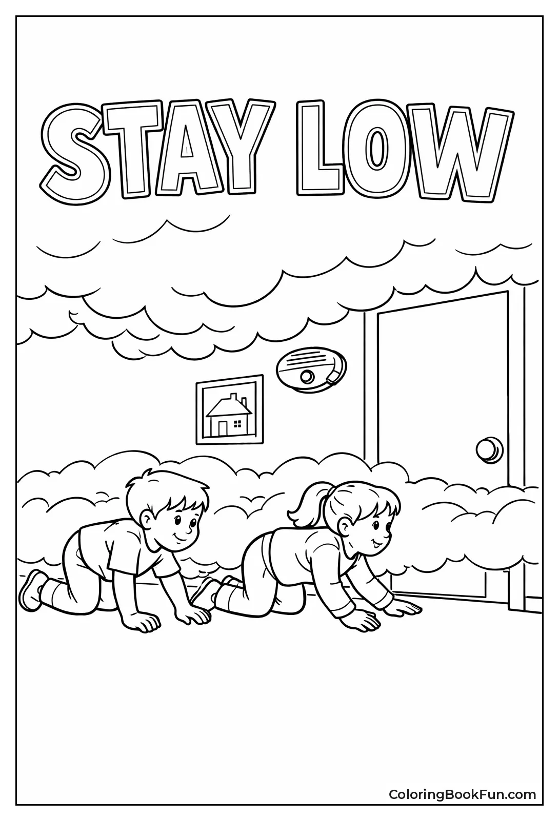 Kids Crawl under Smoke