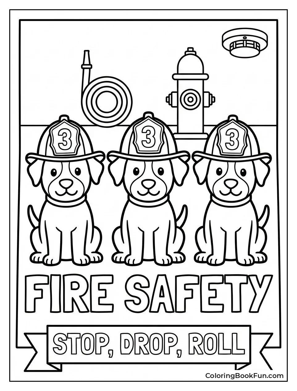 Three Dalmatians Wear Helmets