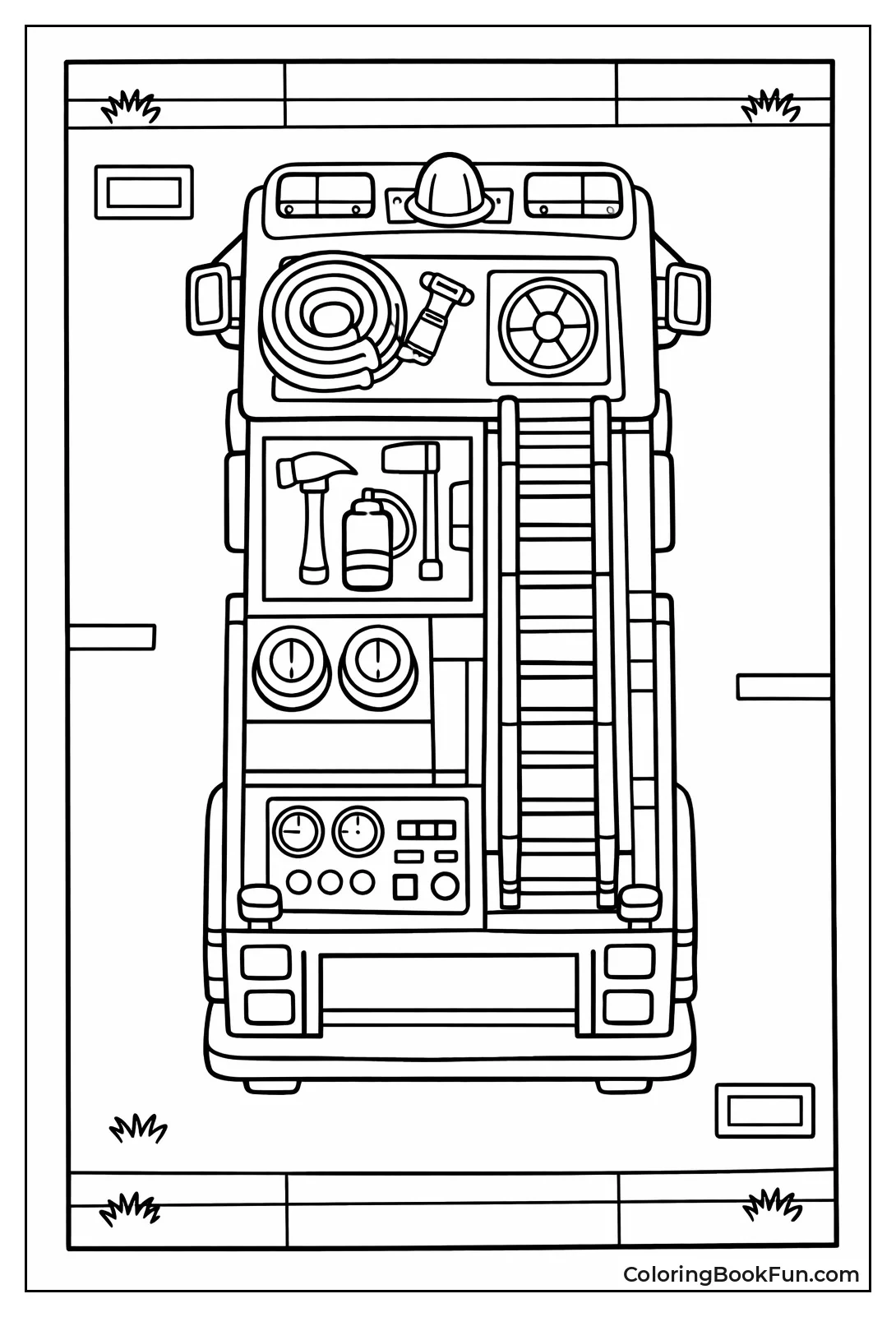 Top View Truck Roof Layout