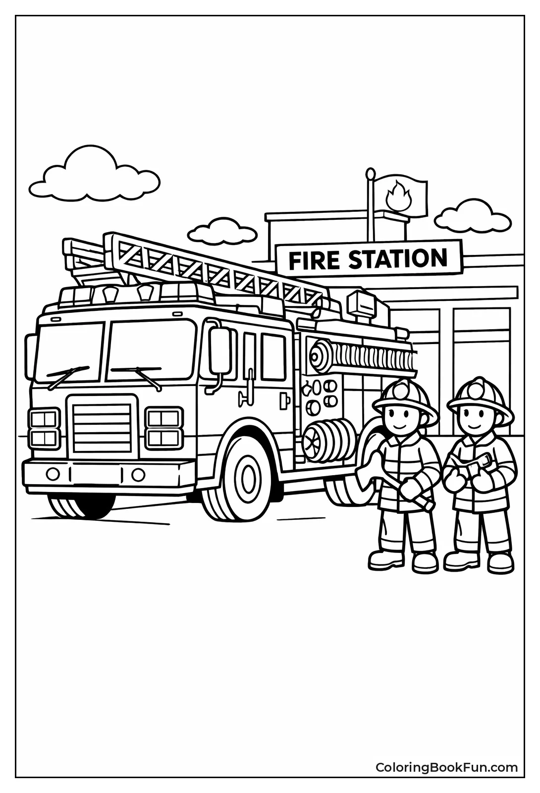 Fire Truck at Station