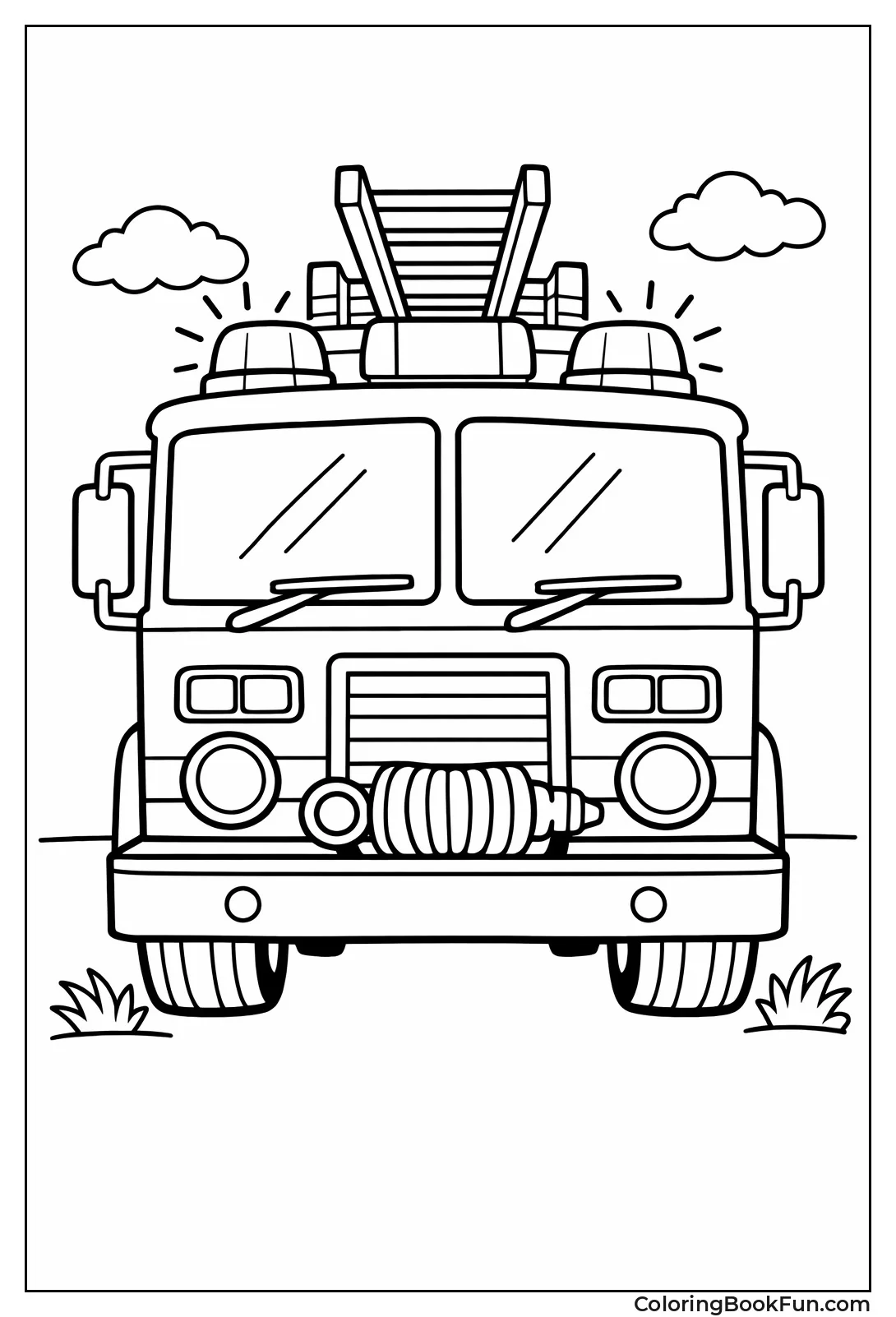 Red Fire Truck Front