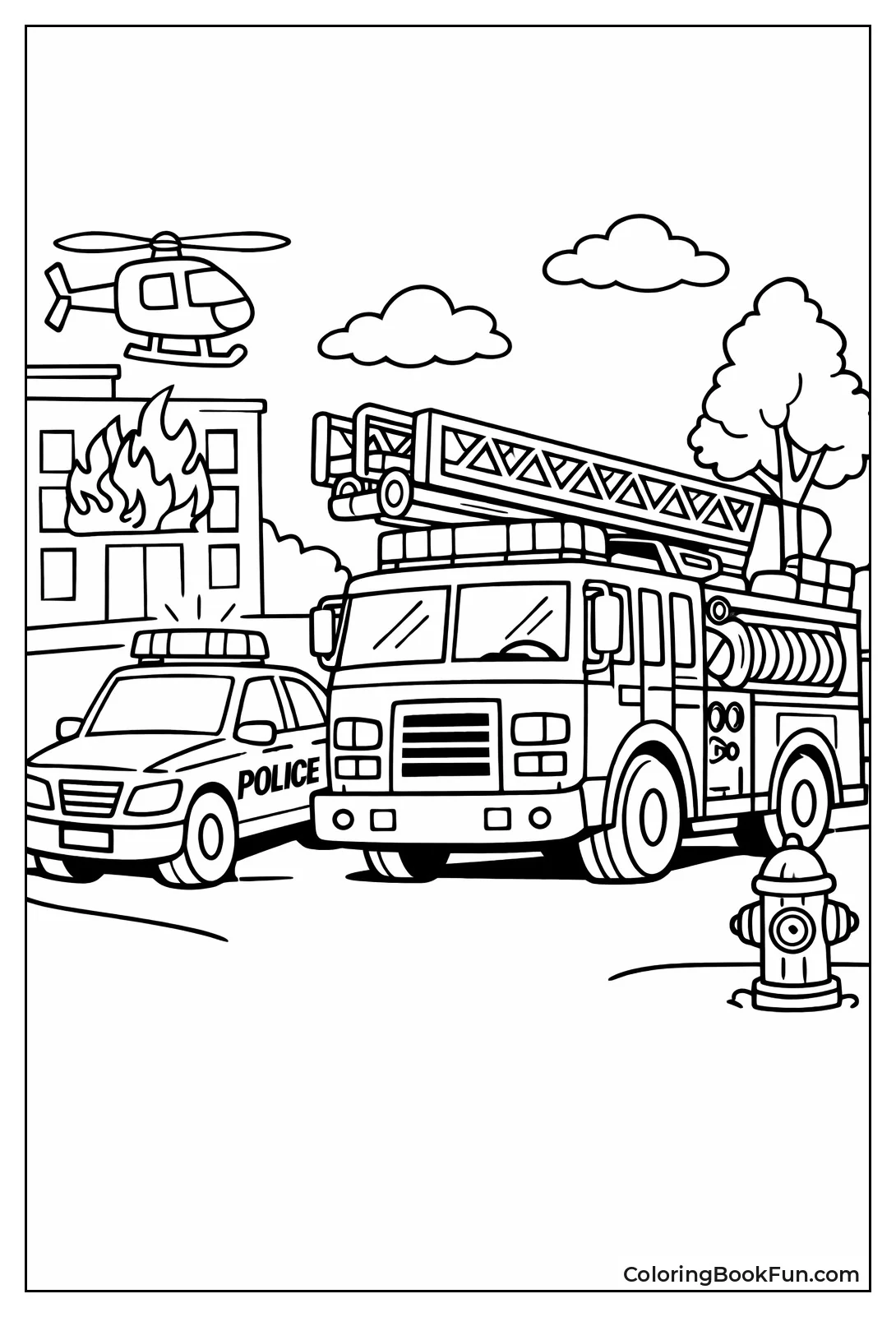 Fire Truck and Police Car