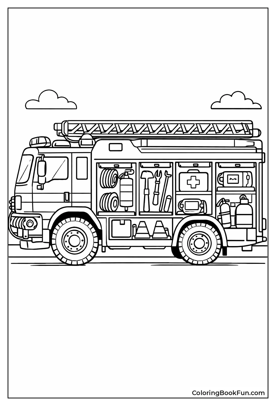 Rescue Truck Carries Winch Tools