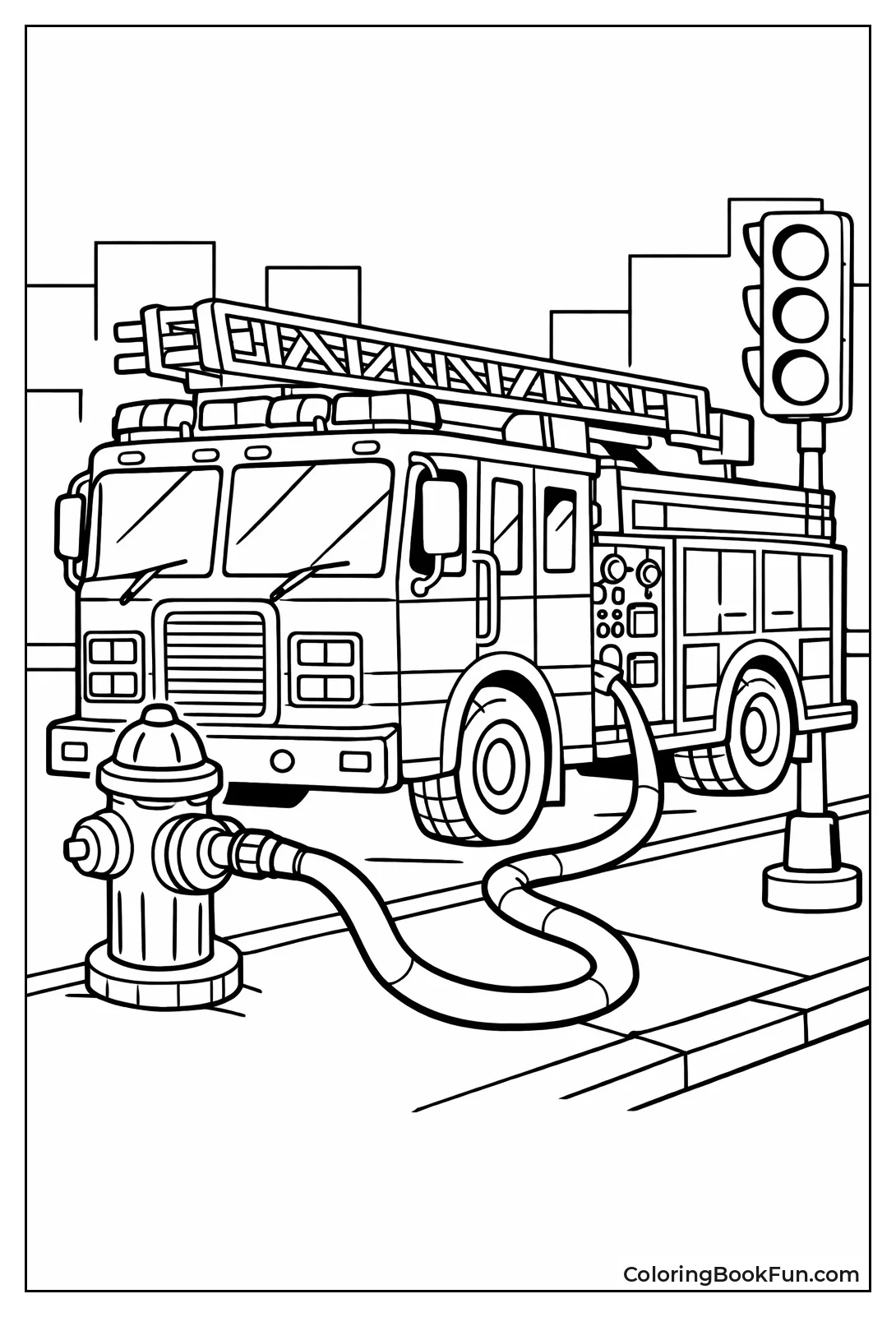 Hose Connects to Street Hydrant