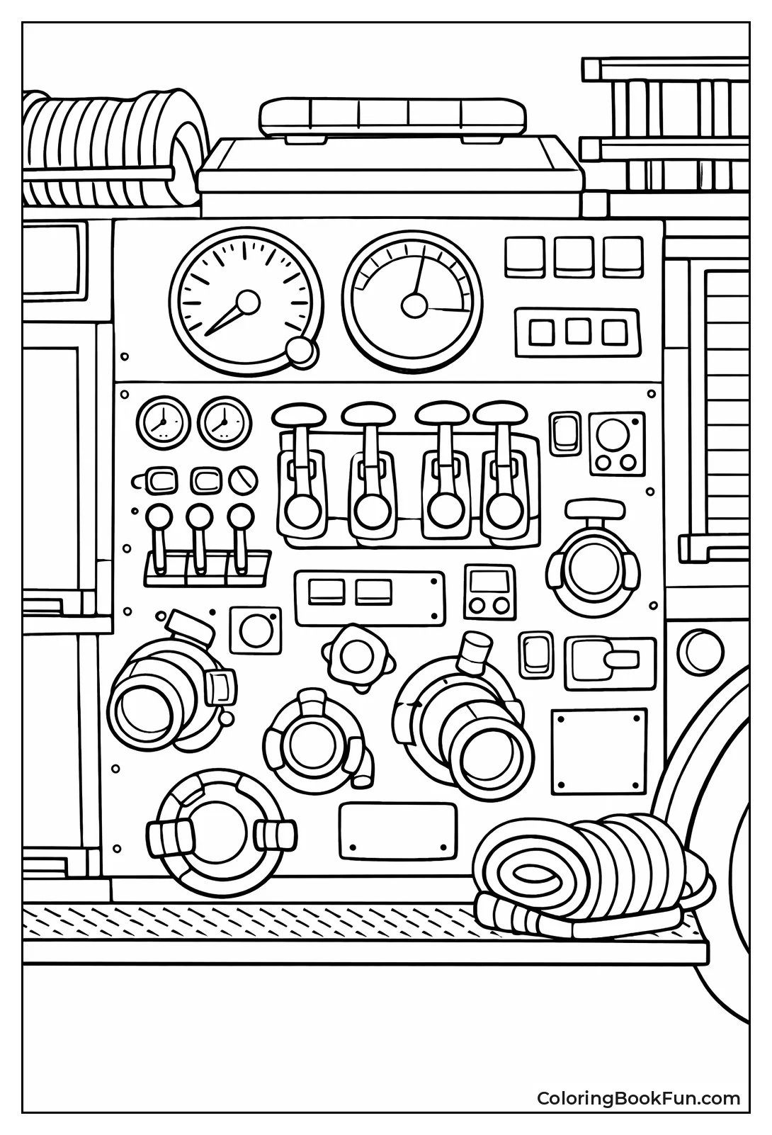 Pump Panel Dials and Levers