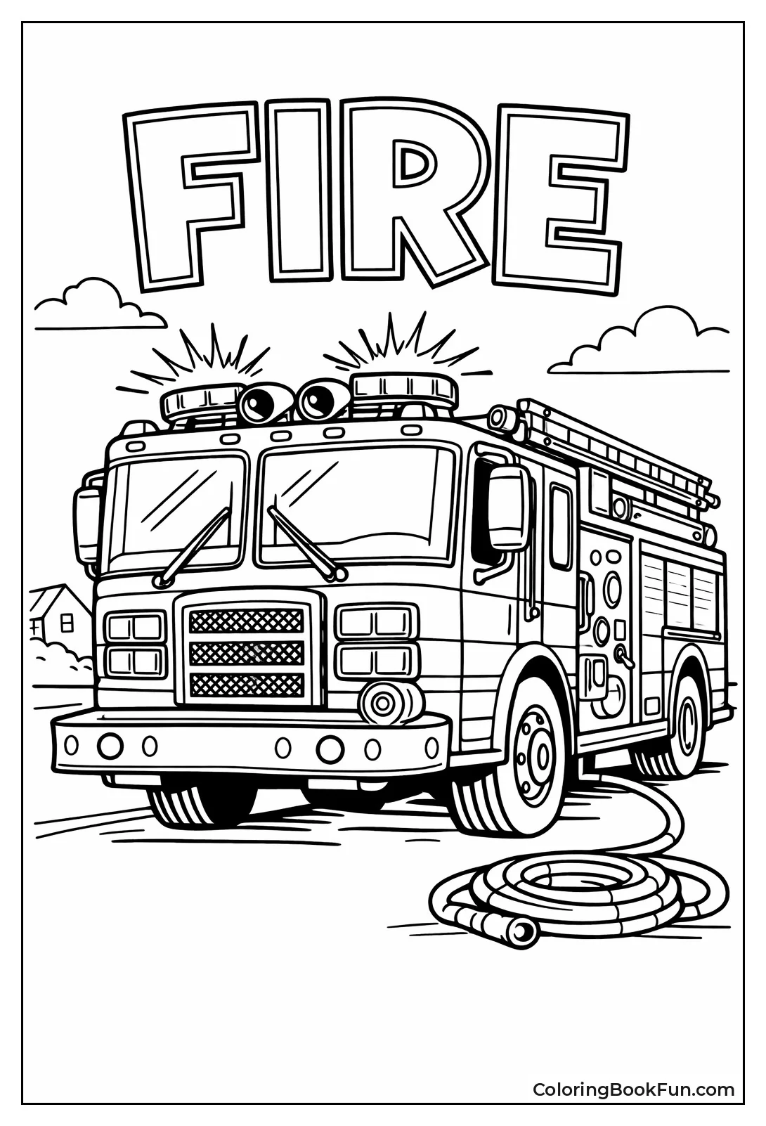 Bold Truck Flashes Emergency Lights