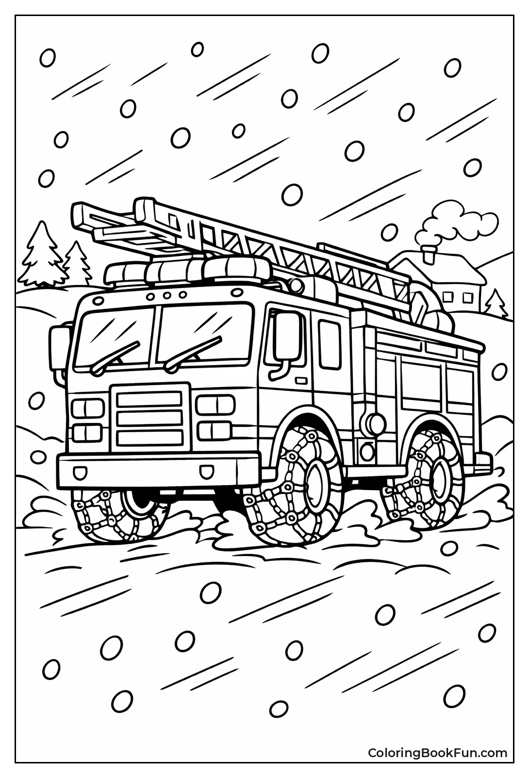 Truck Plows through Snowstorm