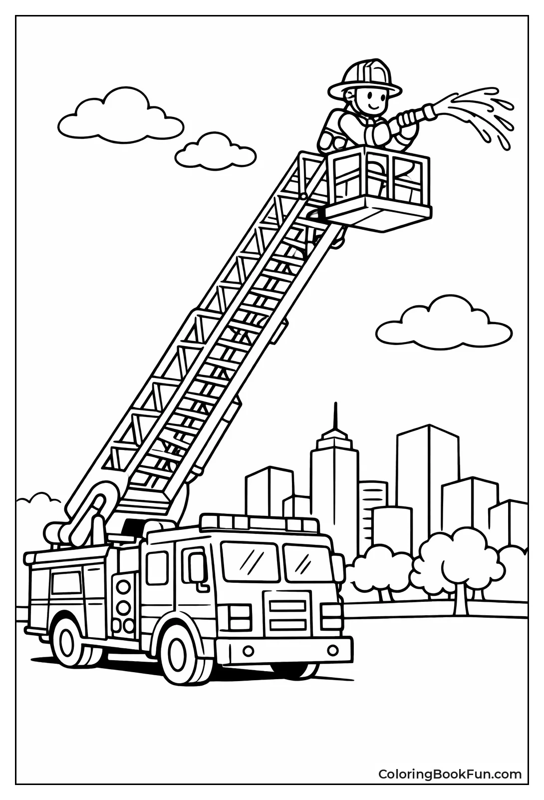 Extended Truck Ladder Skyline