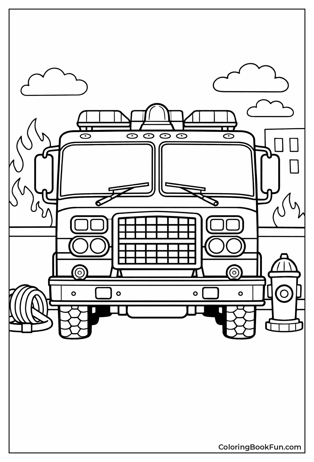Red Fire Truck Front