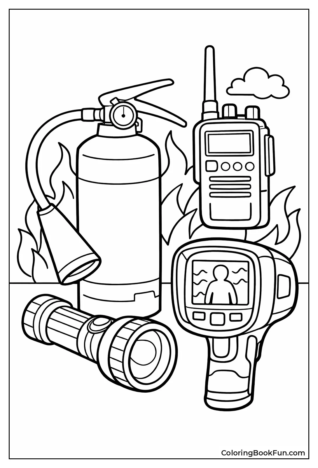 Firefighter Tools Collage