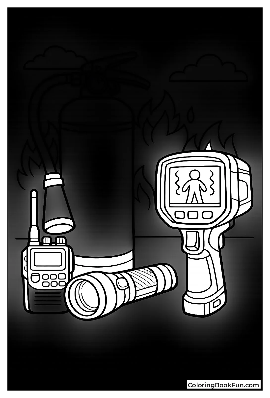 Firefighter Tools Collage