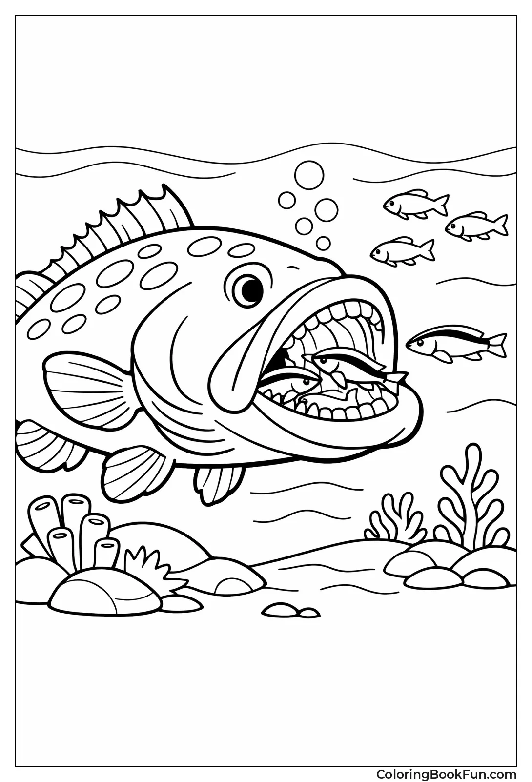 Cleaners Pick Grouper Teeth