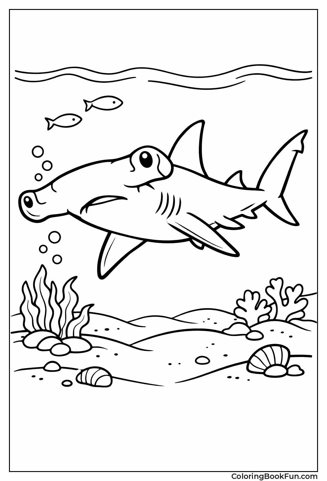 Hammerhead Patrols Sandy Floor