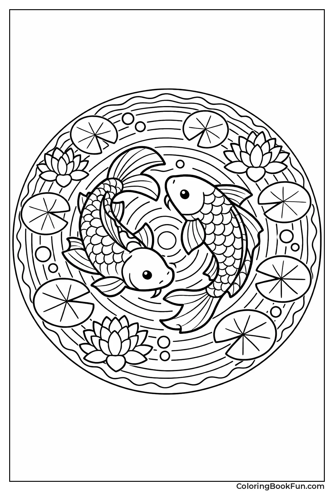 Koi Circle Pond Mandala