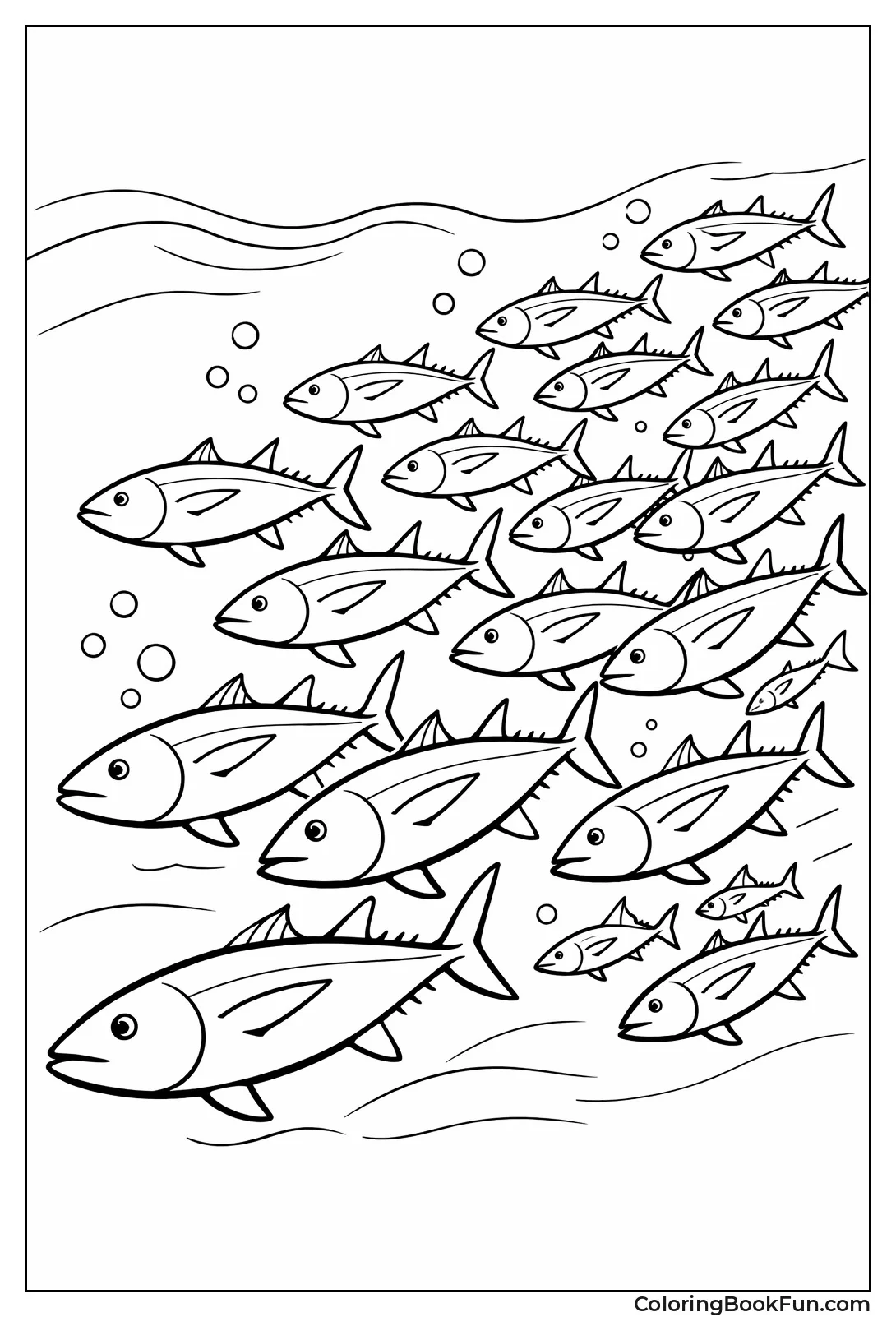 Tuna School Swims Fast